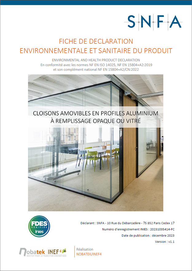 Cloison amovible aluminium remplissage opaque en plâtre (2023)