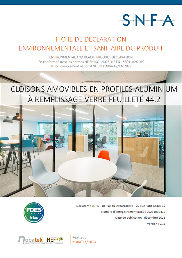 Cloison amovible aluminium remplissage verre 44-2 (2023)