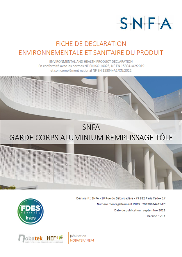 Garde-corps aluminium remplissage tôle