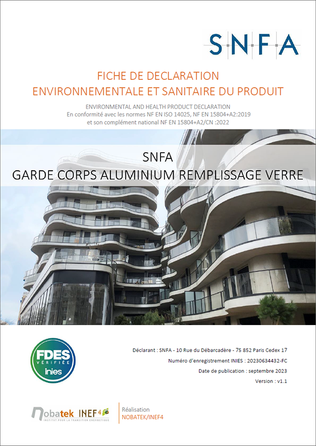 Garde-corps aluminium remplissage verre